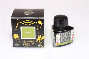 Diamine Safari fountain pen ink is available in a triangular shaped 40ml bottle.