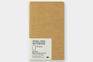TRAVELER'S COMPANY Slim Spiral Ring Notebook - A5 Blank