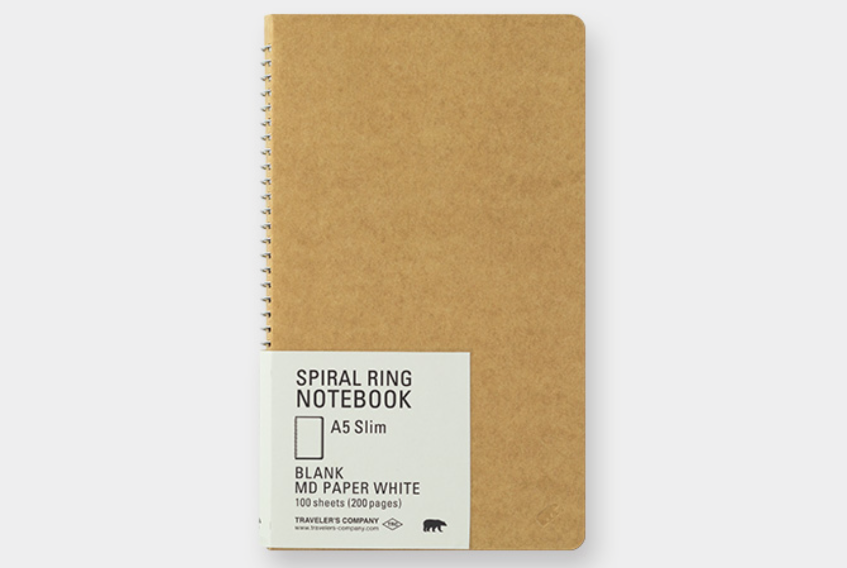 Traveler's Company A5 Slim Spiral Ring Notebook - Blank