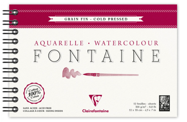 Clairefontaine Fontaine 300gsm Cold Pressed Watercolor Notebook