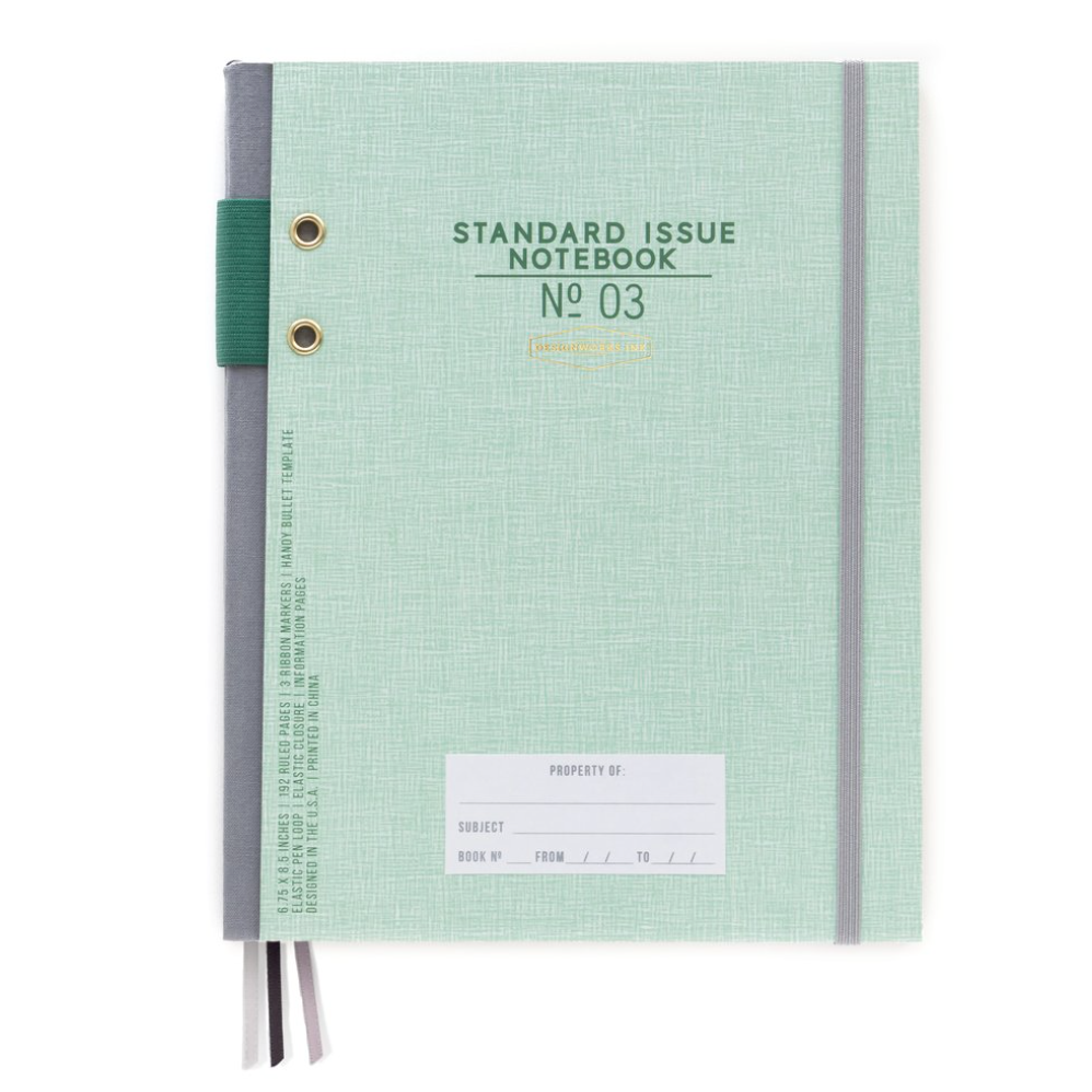 DesignWorks Standard Issue Notebook No. 3  |  Green