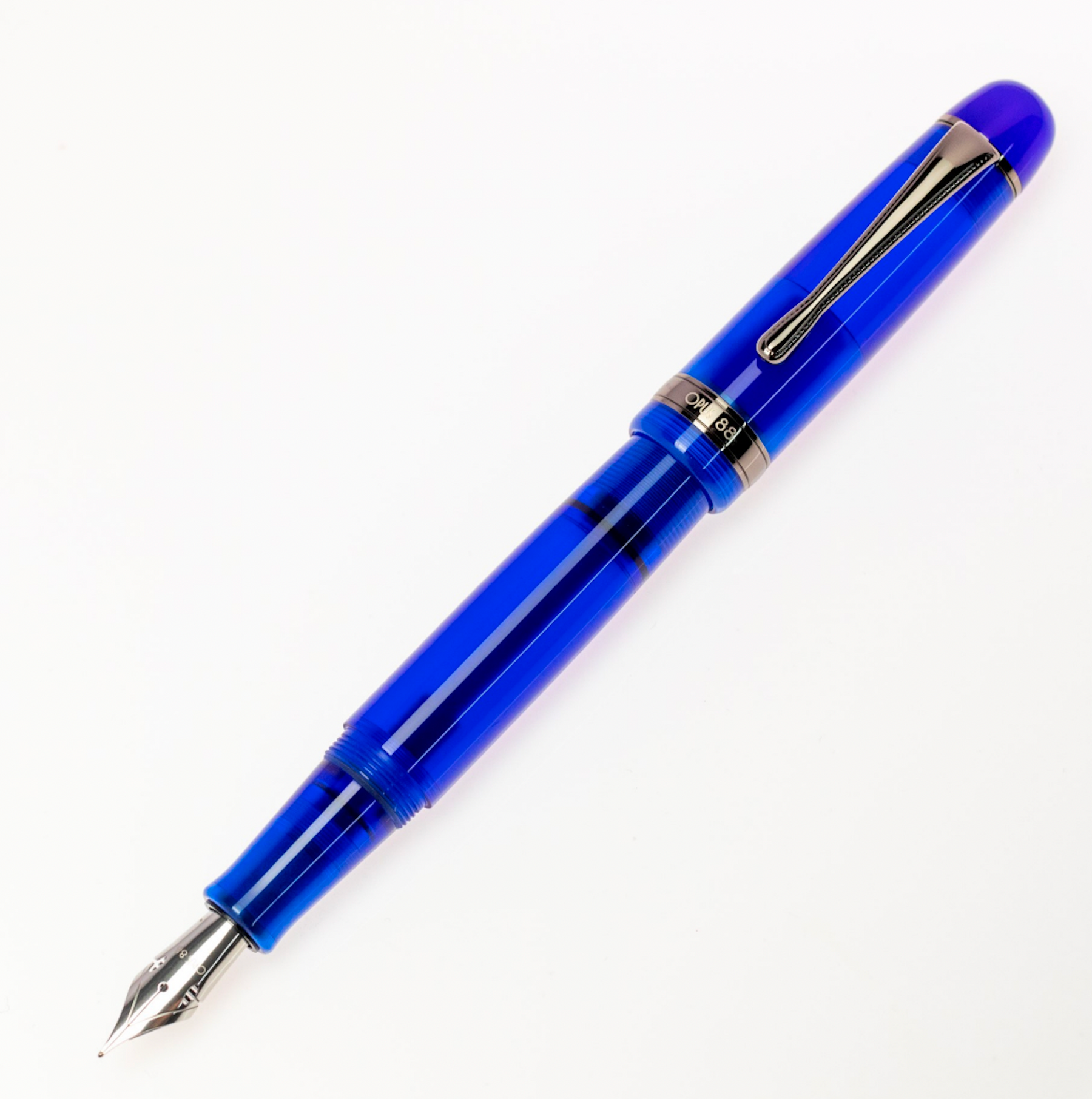 Opus 88 Mini Pocket Pen Transparent Blue