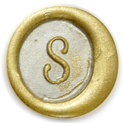Global Solutions Metal Wax Seal Scroll Handle "Swirl" Letters