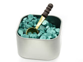 Freund Mayer Sealing Wax Beads in Tin with Spoon- Teal