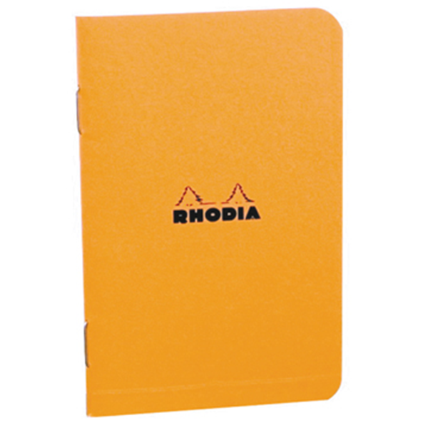 Rhodia Classic Side Staplebound Notebook 3 x 4 ¾- Orange, Graph