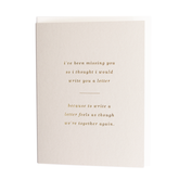 Smitten On Paper - Greeting Card - Missing You Letter