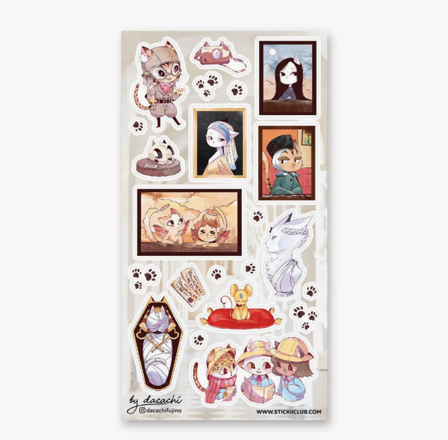 STICKII Sticker Sheet - Meow-seum Treasures