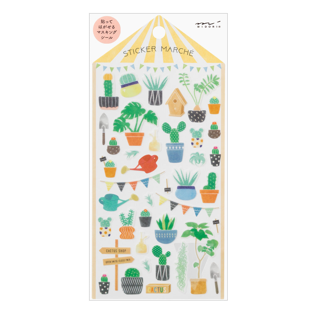 Midori Planner Stickers- Sticker Marché Cactus