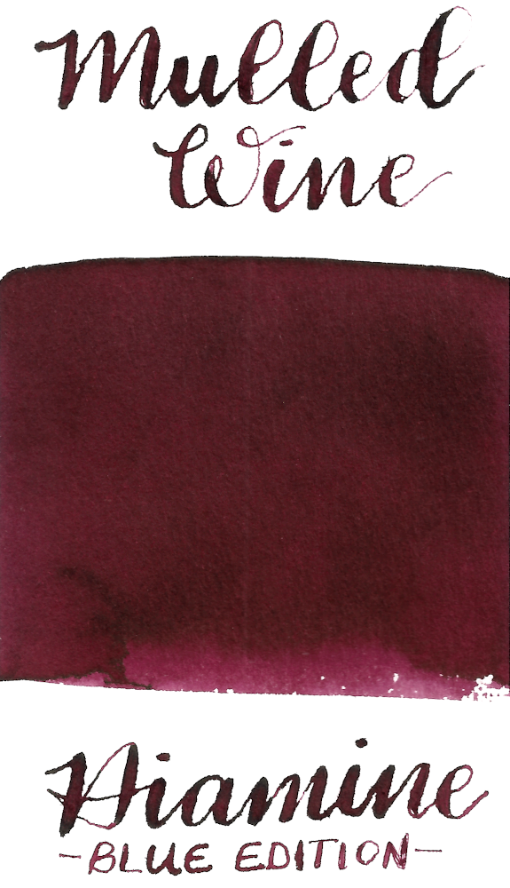 Diamine Blue Edition Mulled Wine is warm red wine colored fountain pen ink.