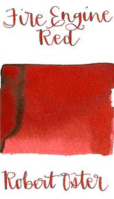 Robert Oster Fire Engine Red is a vibrant medium red fountain pen ink with medium shading.