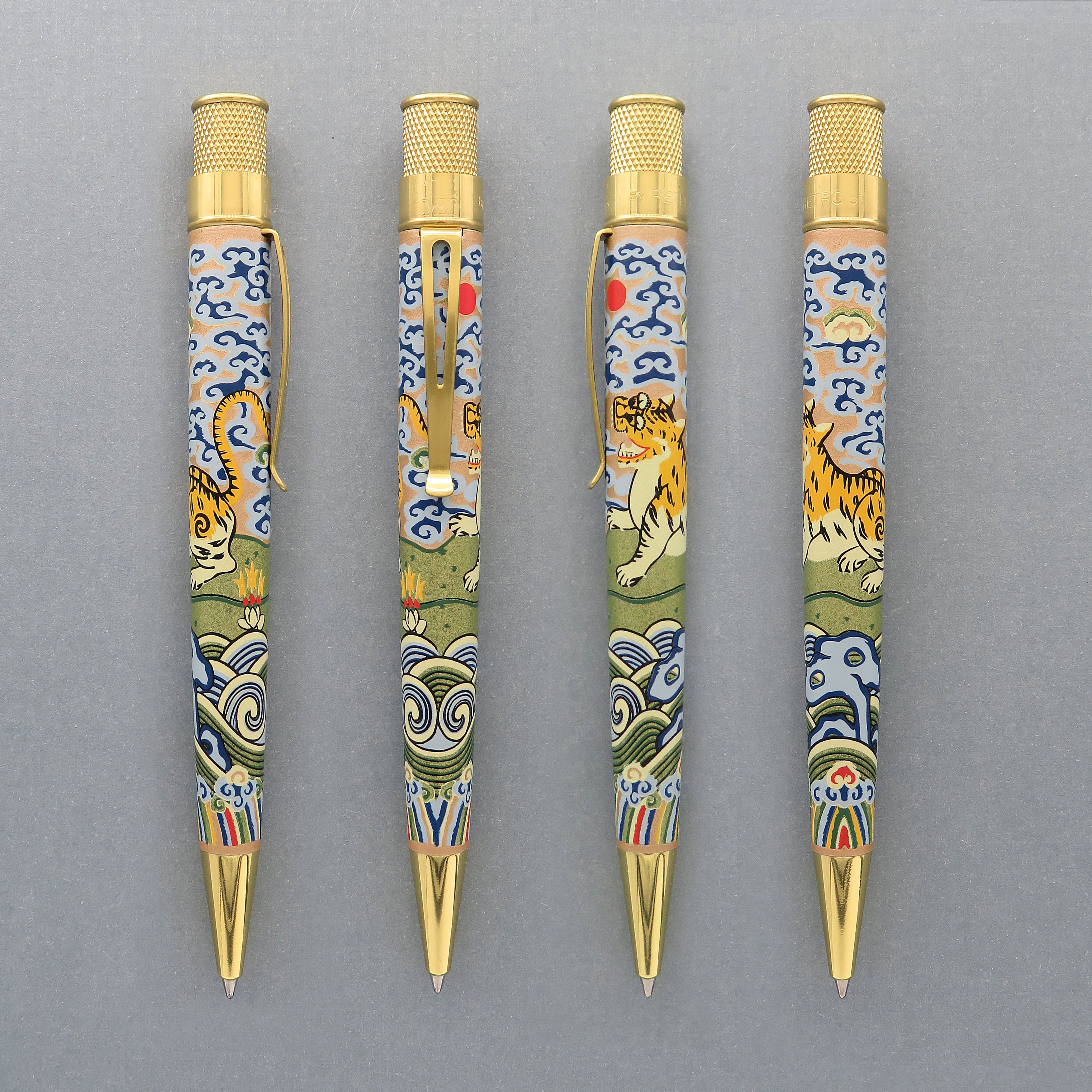Retro 1951 " The MET " Chinese Tiger Rank Badge - Rollerball