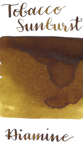Diamine Tobacco Sunburst is a medium neutral brown fountain pen ink with medium shading.