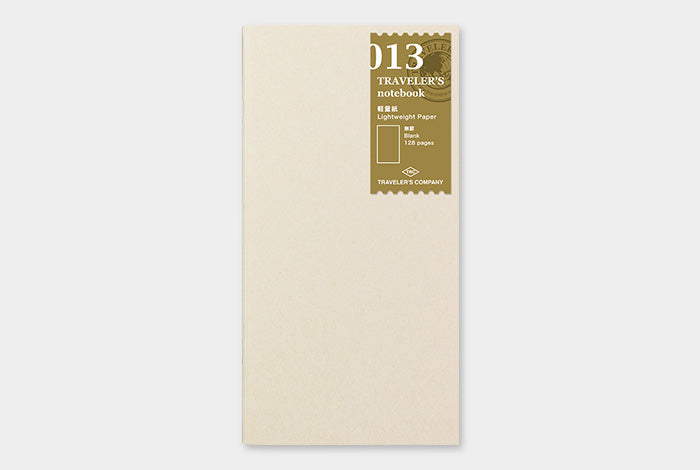TRAVELER'S COMPANY Regular Sized Refill - 013 Lightweight Paper