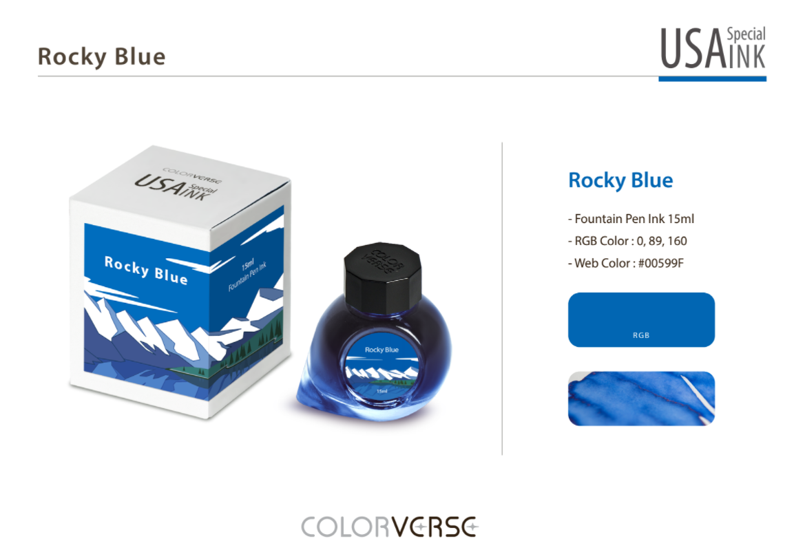 Colorverse USA Special Series Ink- Colorado - Rocky Blue