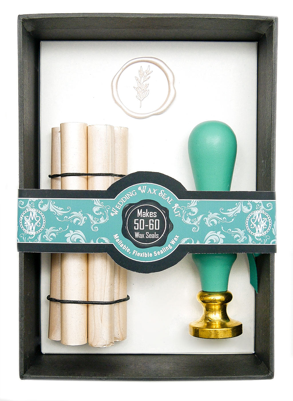 Freund Mayer Wax Seal Wedding Kit- Rosemary with Champagne Pearl Wax