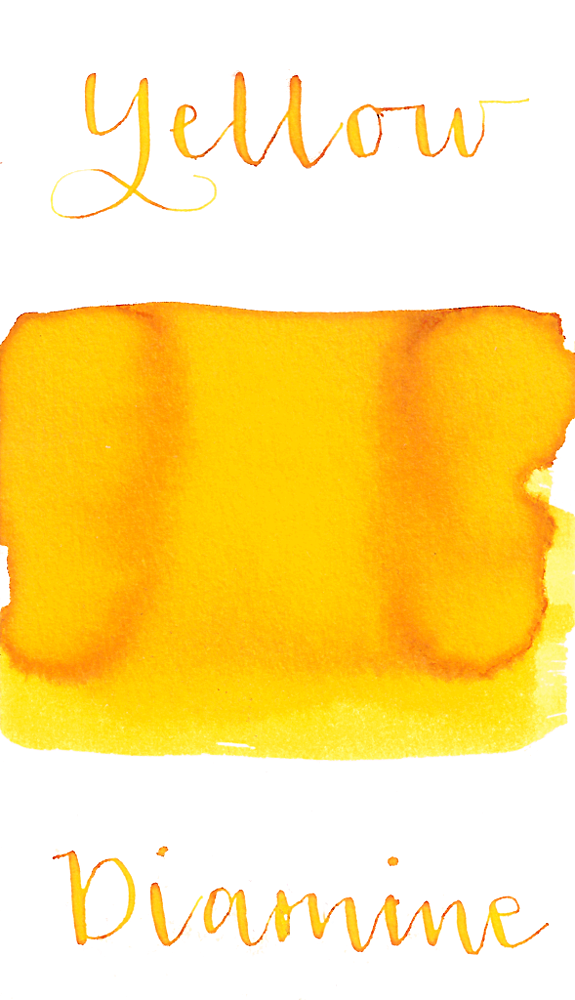 Diamine Yellow is a bright summer yellow fountain pen ink.