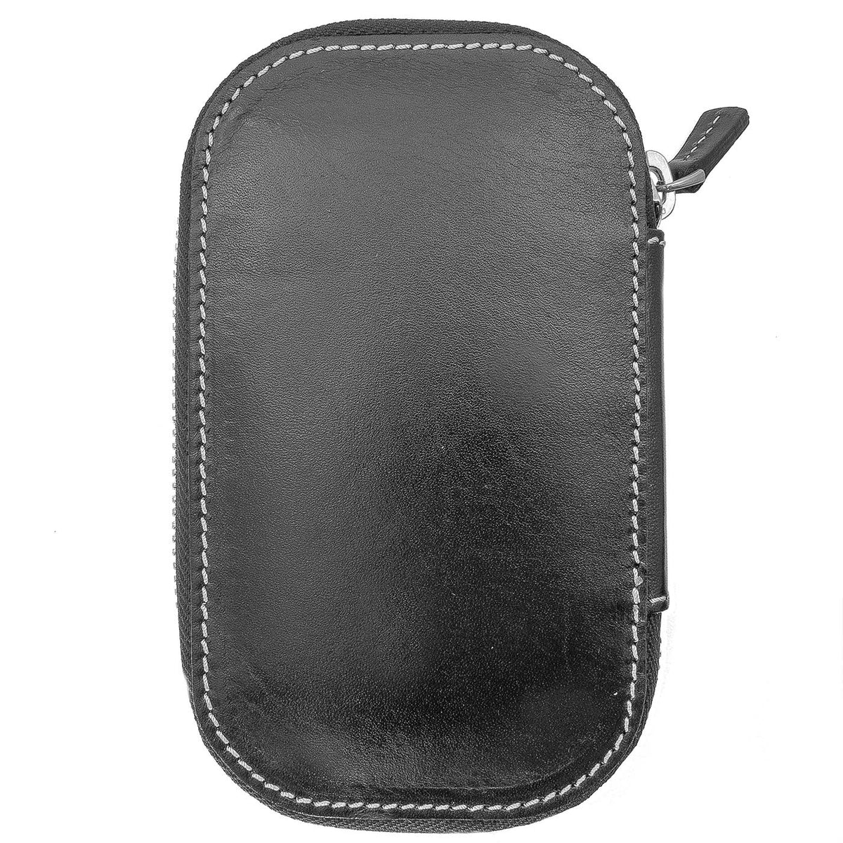 Galen Leather Co. Zippered 6 Slot Pen Case- Black
