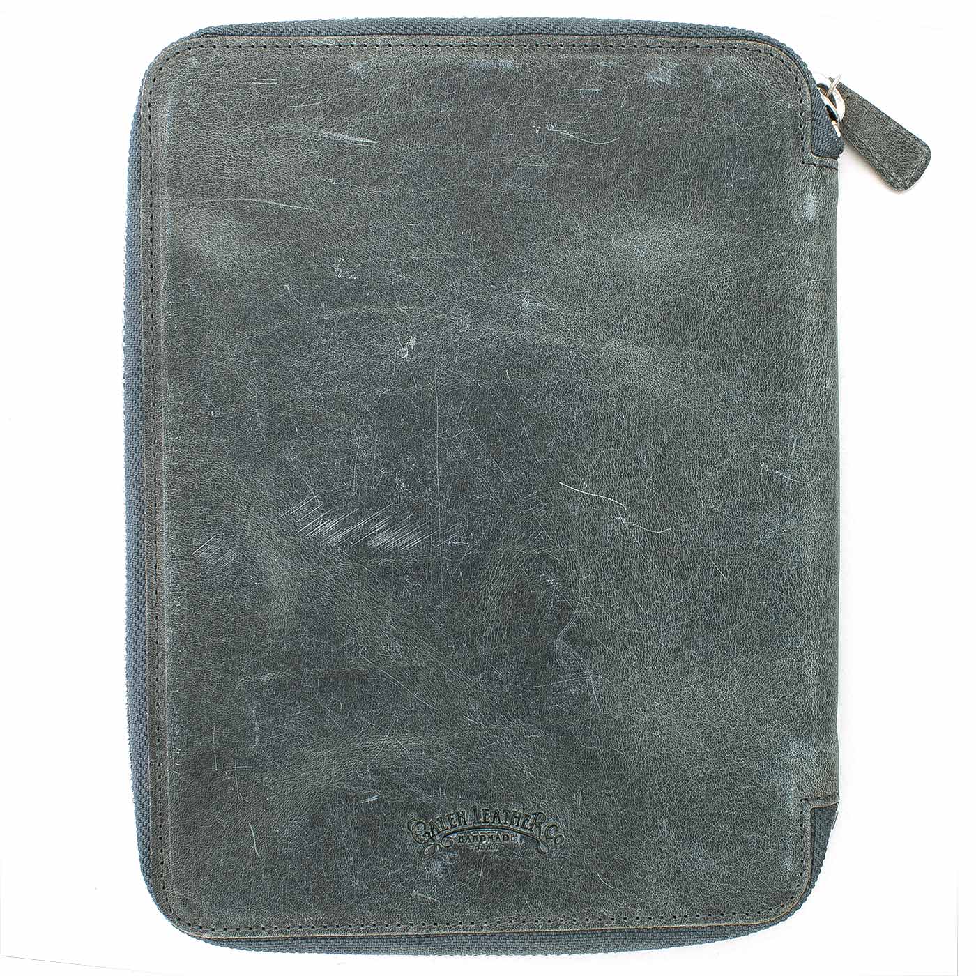 Galen Leather Co. Zippered A5 Notebook Folio - Crazy Horse Smoky
