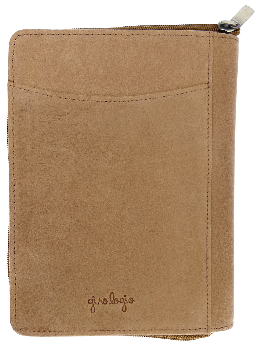 Girologio Zippered Grab & Go Pen Case Saddle Brown