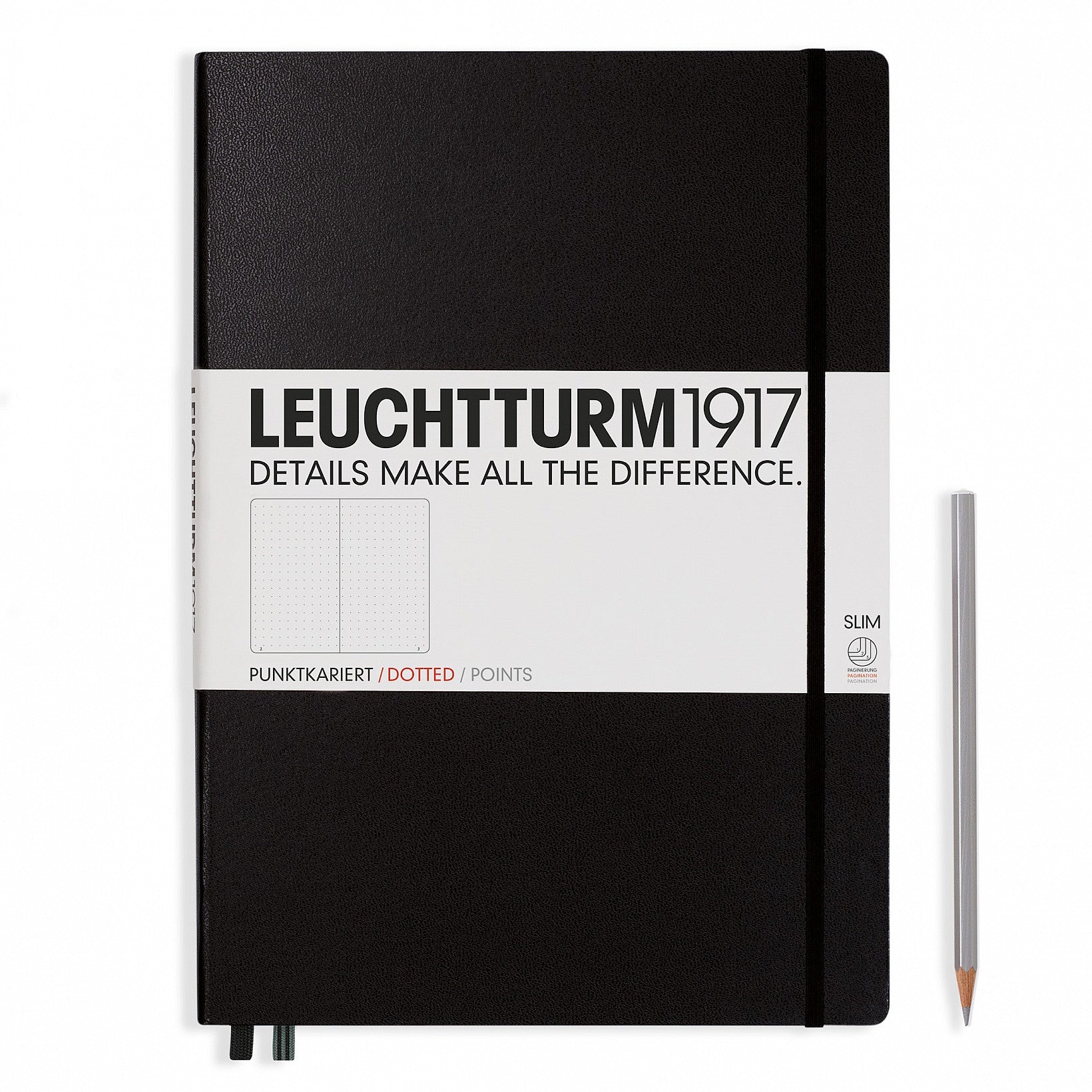 Leuchtturm1917 A4+ Master Slim Journal - Black