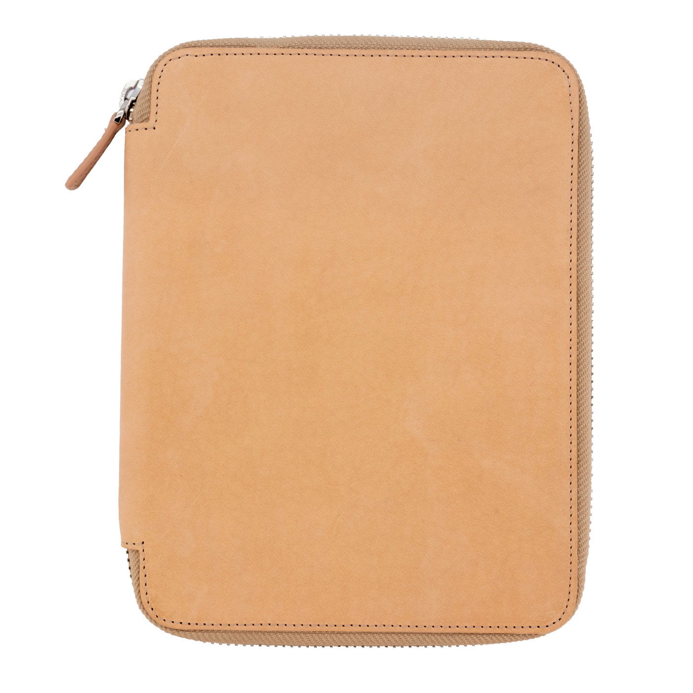 Galen Leather Co. Zippered 10 Slot Pen Case with A5 Notebook Holder- Undyed Leather