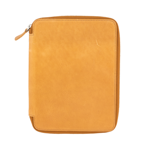 Galen Leather Co. Zippered A5 Notebook Folio- Crazy Horse Honey Ochre