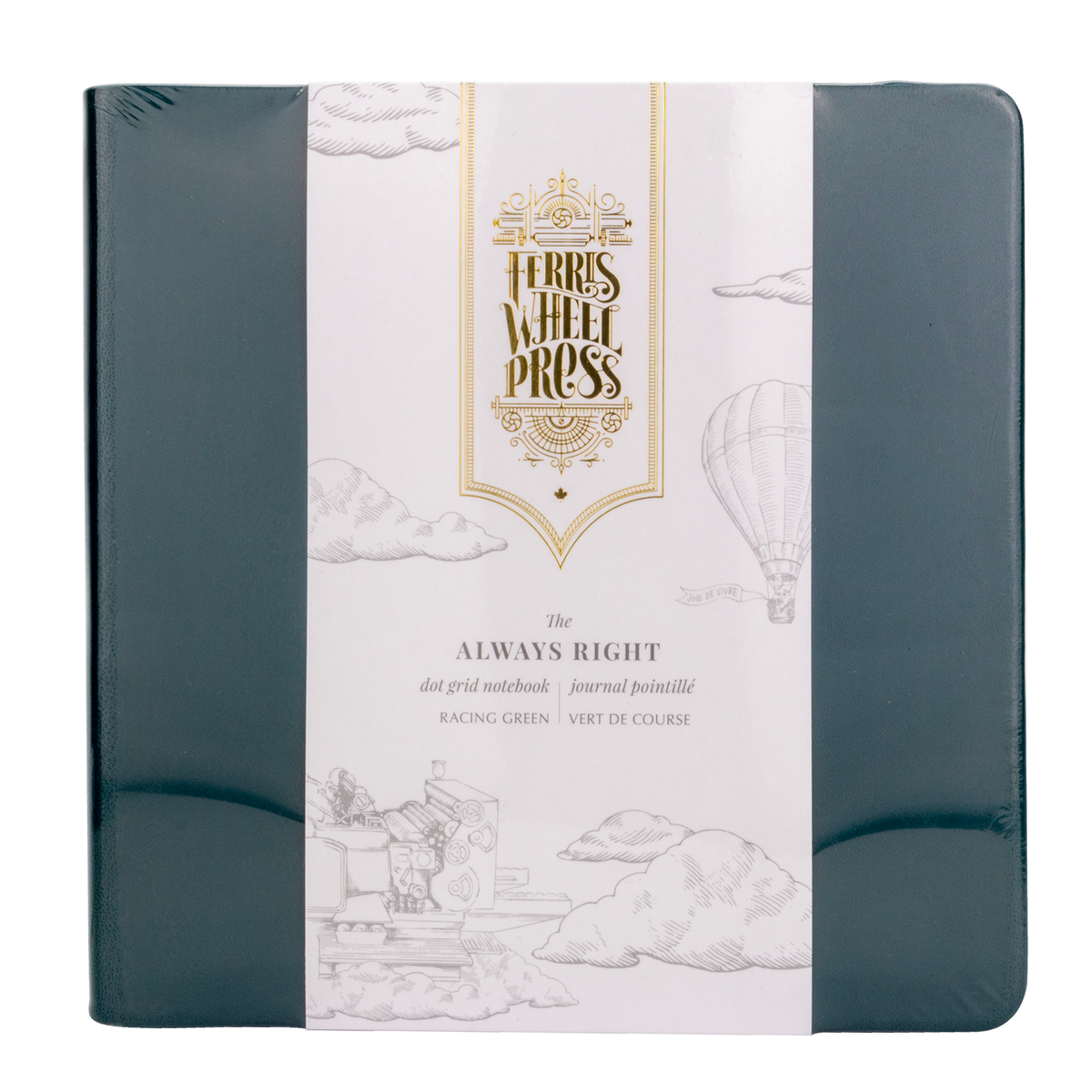 Ferris Wheel Press Always Right Fether Notebook - Racing Green