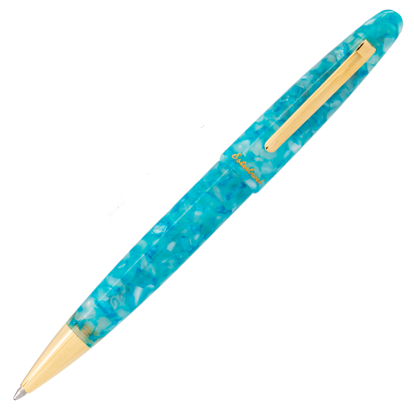 Esterbrook Estie Aqua Turquoise with Gold Trim Ballpoint