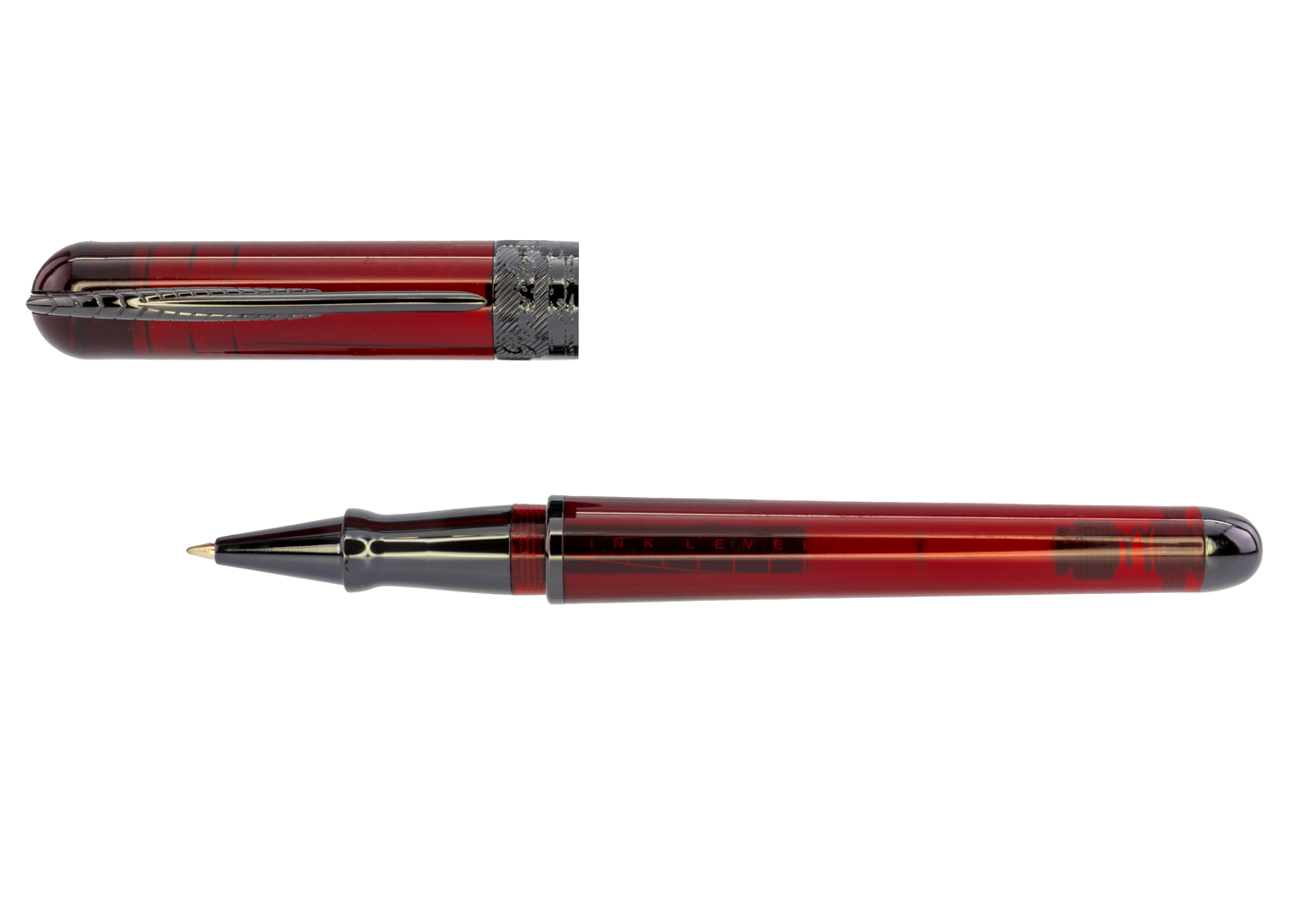 Pineider Avatar Black Edition UR Rollerball- Wine Red