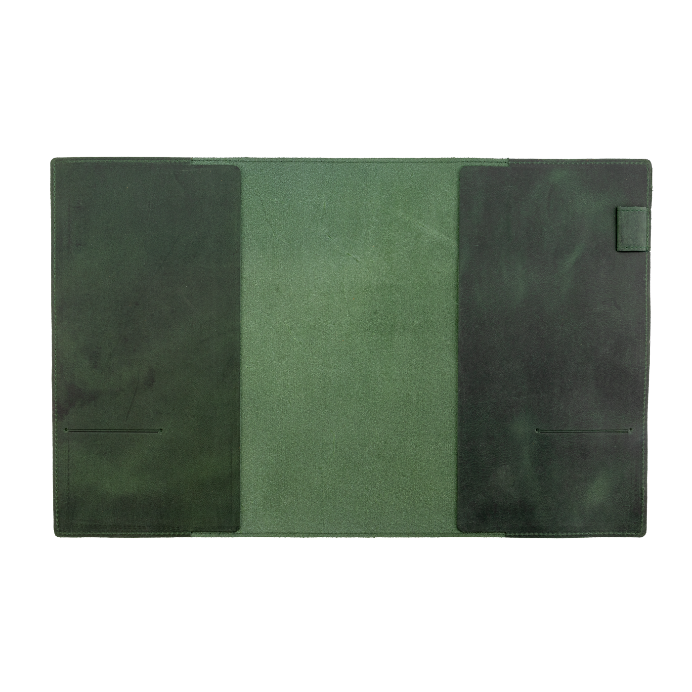 Galen Leather Co.  Leather Slim B5 Notebook / Planner Cover- Crazy Horse Green
