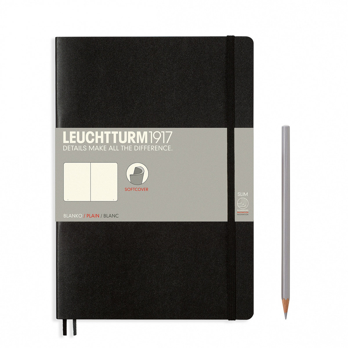 Leuchtturm1917 B5 Composition Softcover Notebook - Black