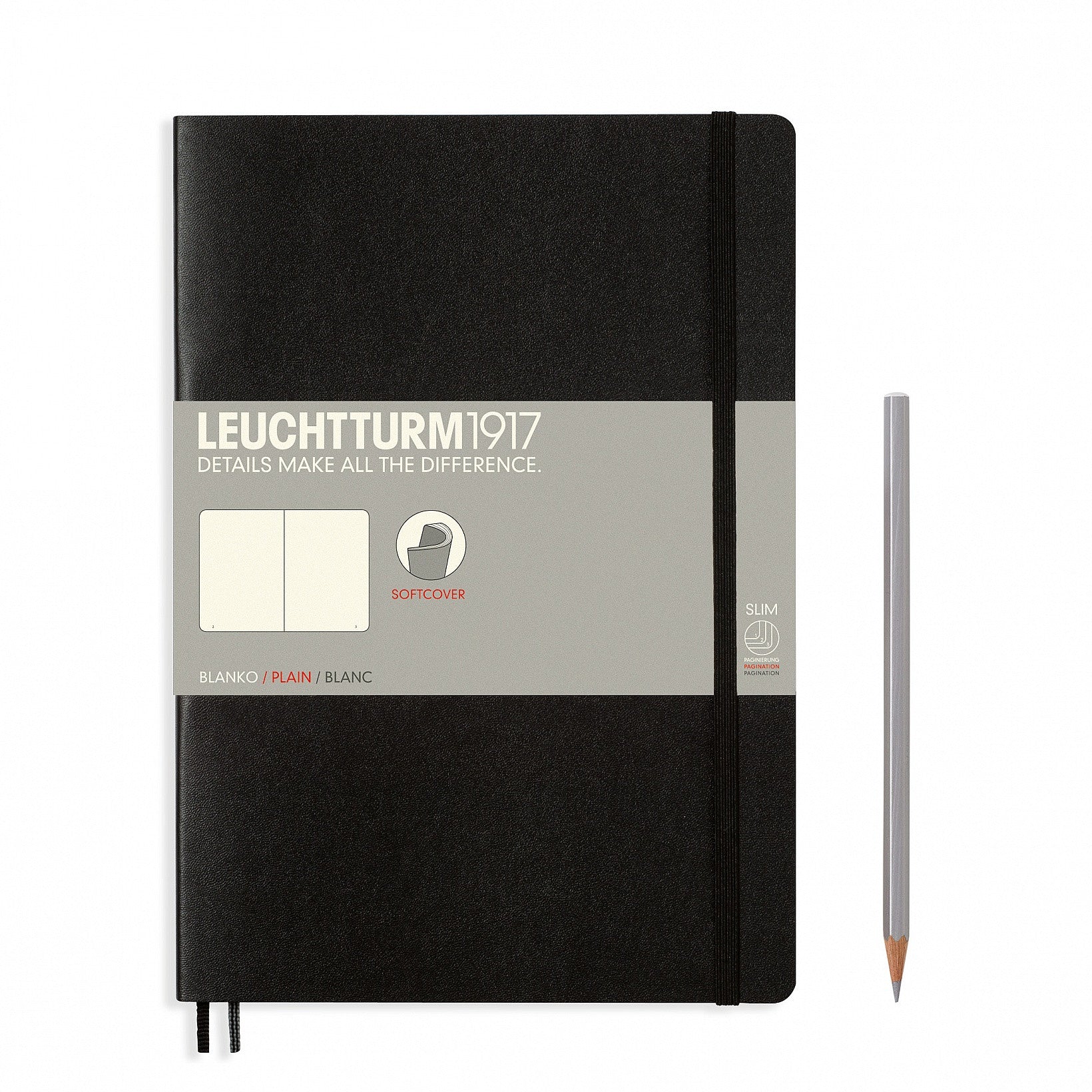 Leuchtturm1917 B5 Composition Softcover Notebook - Black