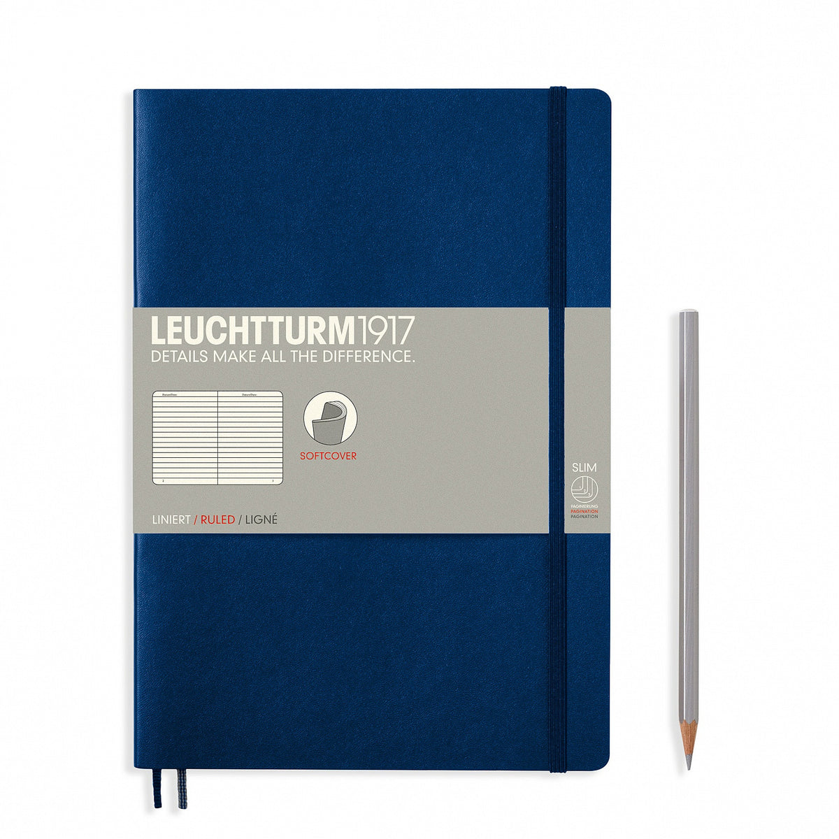 Leuchtturm1917 B5 Composition Softcover Notebook - Navy