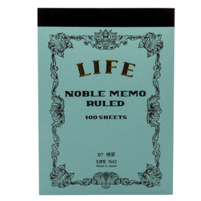 Life Stationery Noble Memo B7 Top Bound Notepad