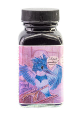 Bad Belted Kingfisher is a dark blue permanent ink from Noodler's, made in USA. this ink is:  Bulletproof  Archival - fade resistant  Forgery Resistant  Water Resistant