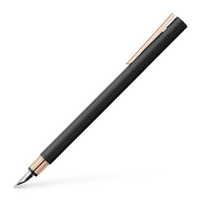 Faber-Castell NEO Slim Matte Black Metal with Rosegold Fountain