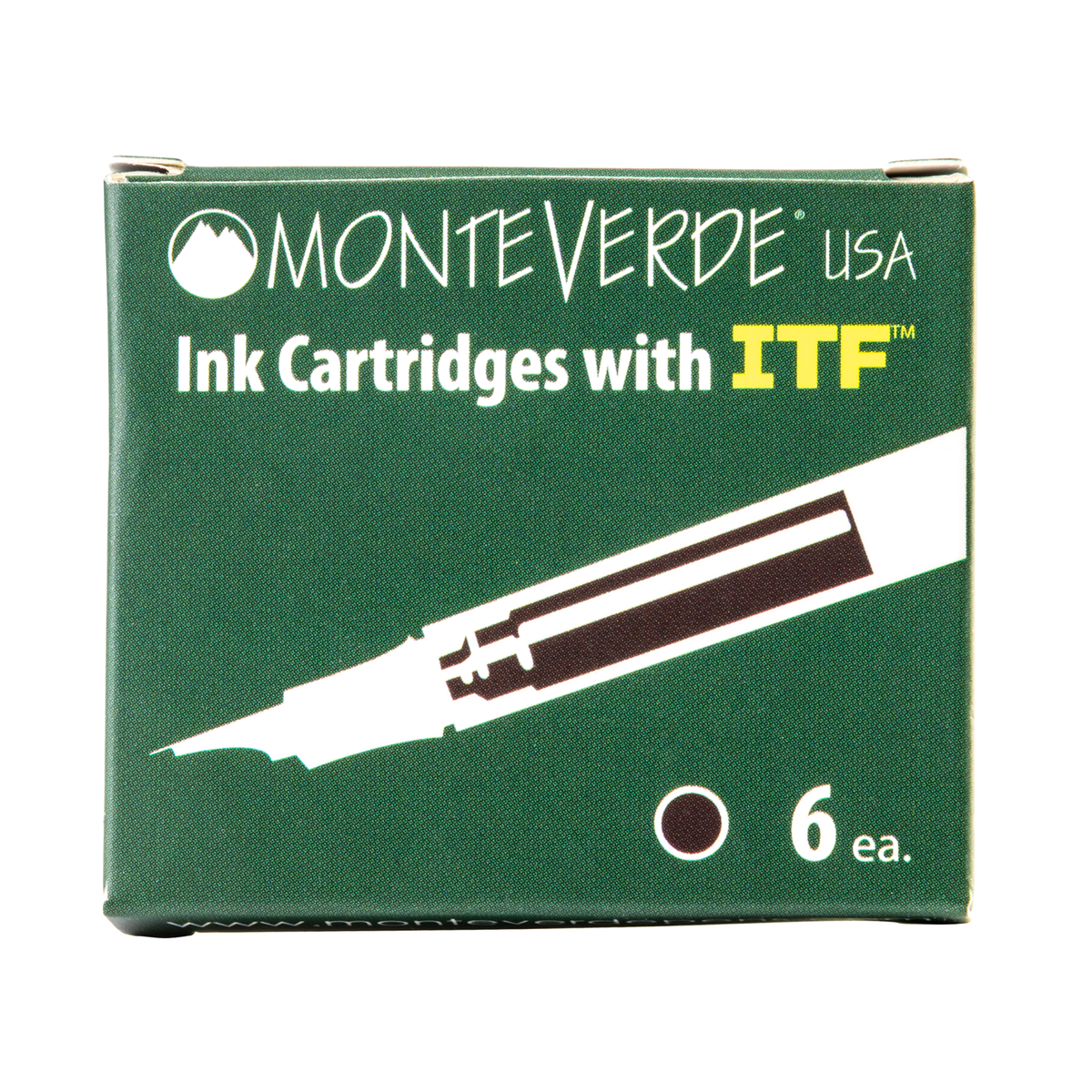 Monteverde Onyx Black ITF Cartridges - 6 Pack