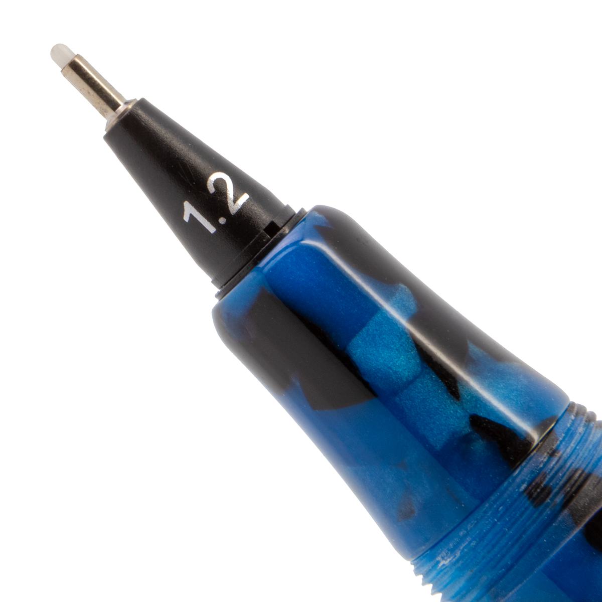 Yookers Front Section for Gaia Fiber Pen Blue/Black Marble Resin