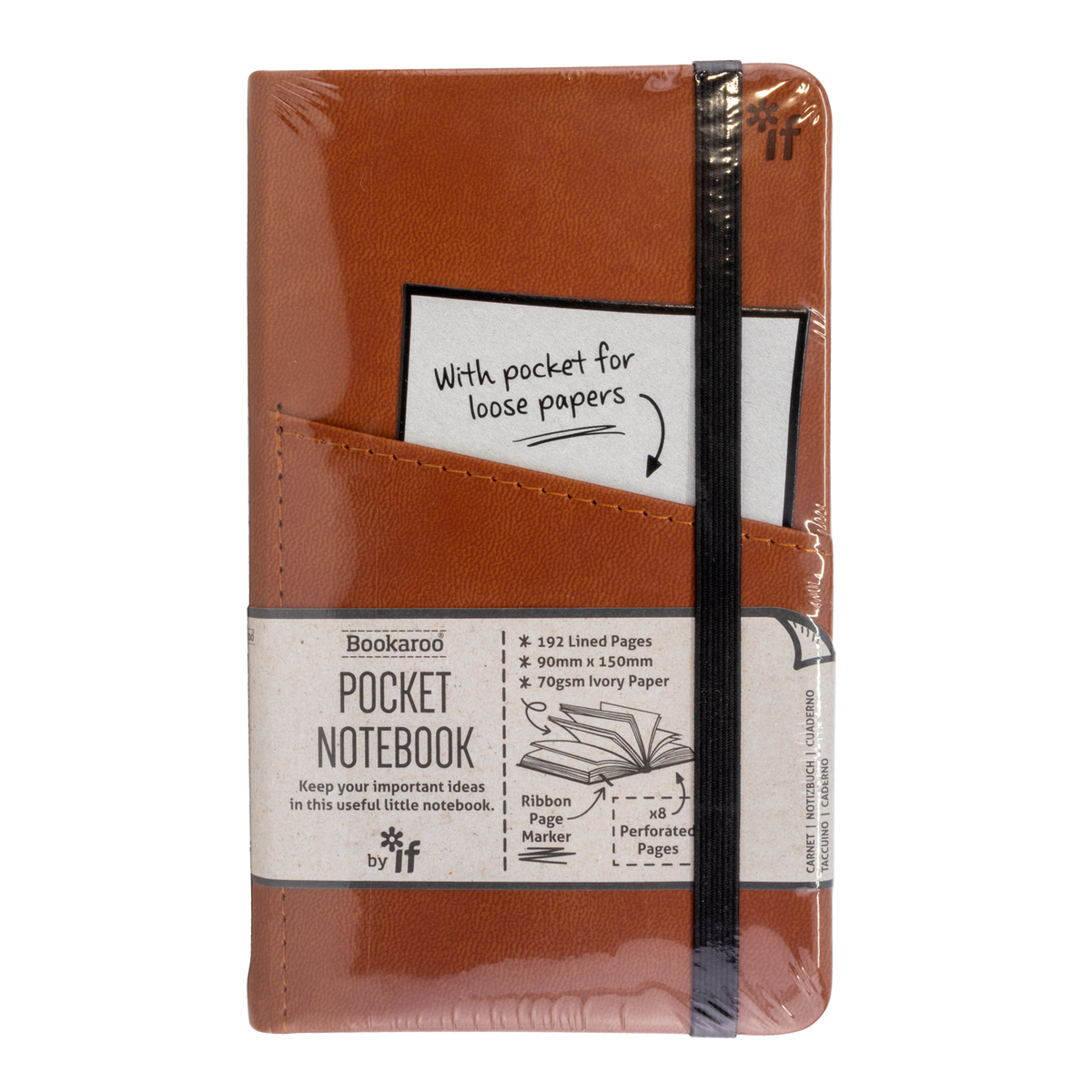 If Bookaroo A6 Pocket Notebook - Brown