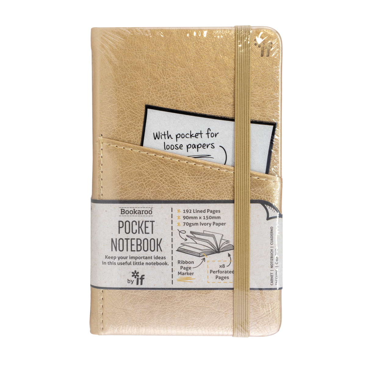 IF Bookaroo Glasses Case - Gold, 41205 : If