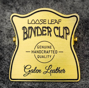 Galen Leather Co. Brass Binder Clip