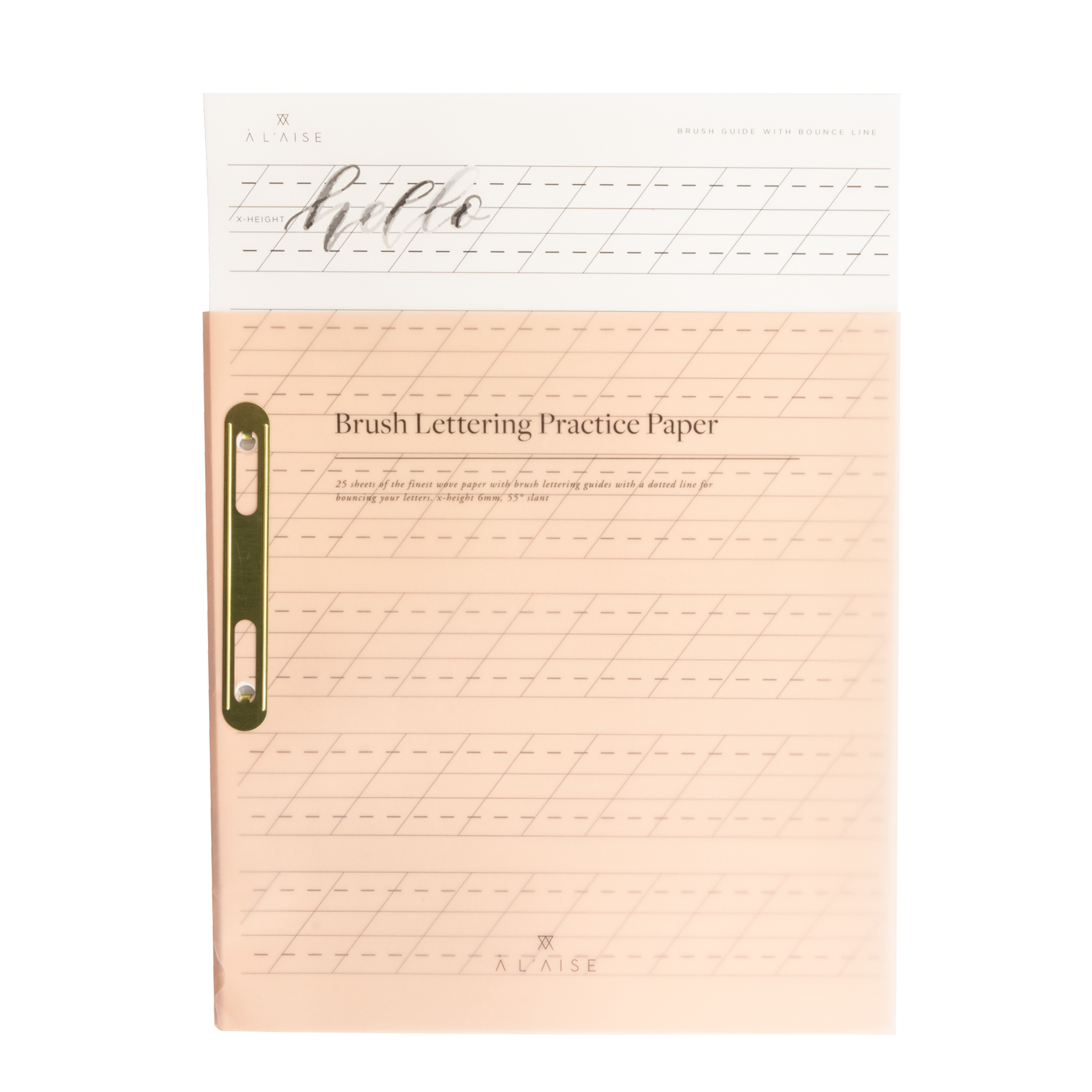 A L'AISE - Brush Lettering Practice Paper