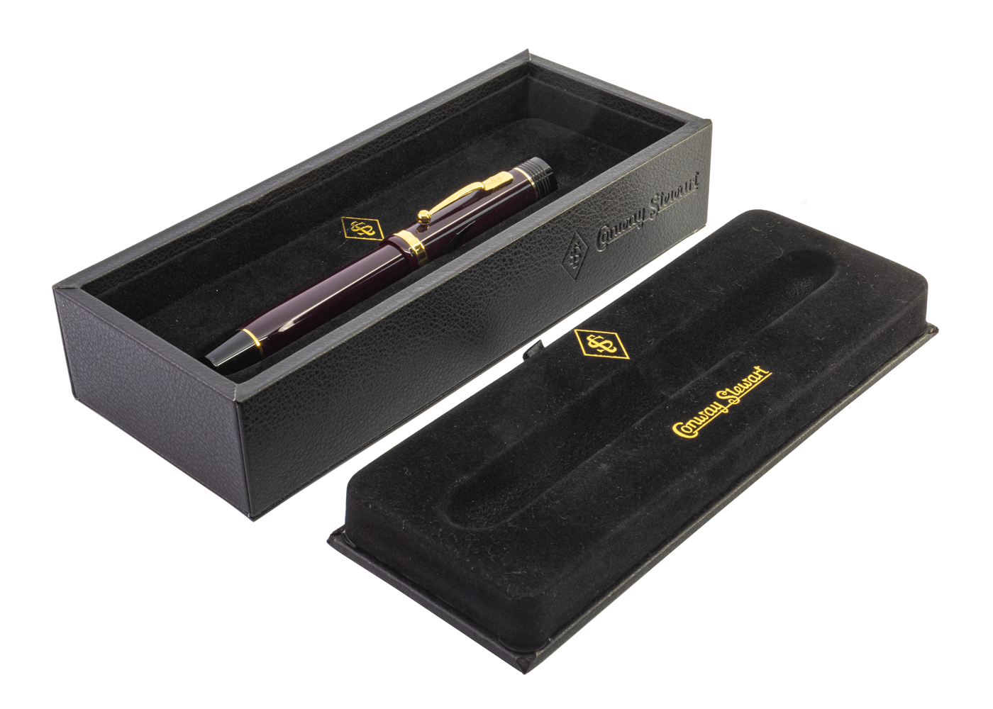 Conway Stewart Churchill Bordeaux with Gold Trim