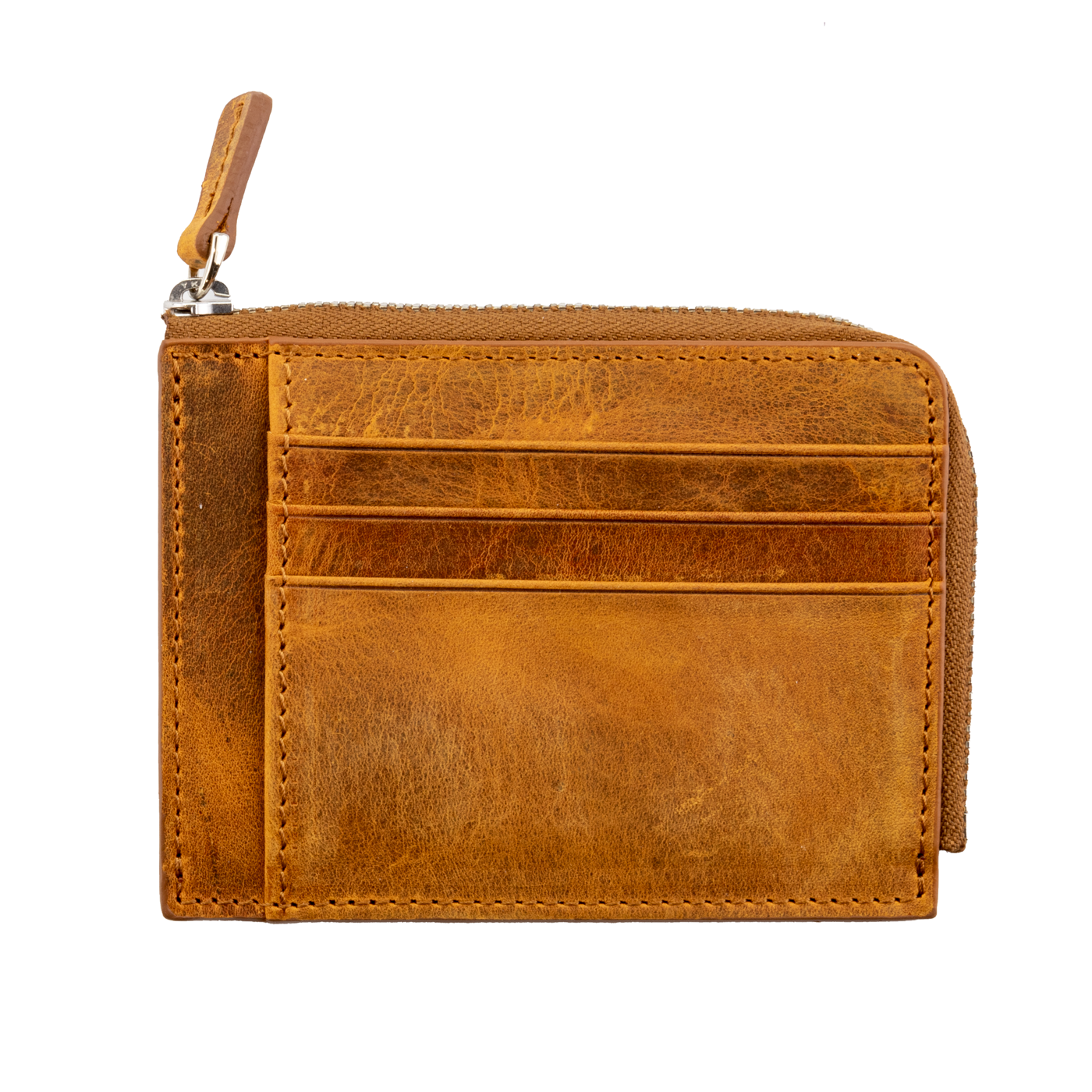 Galen Leather Co. Zippered Mega Mini Wallet- Crazy Horse Brown