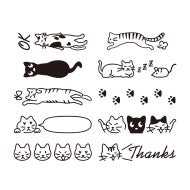 Midori  Paintable Stamp - Self Inking - Cats