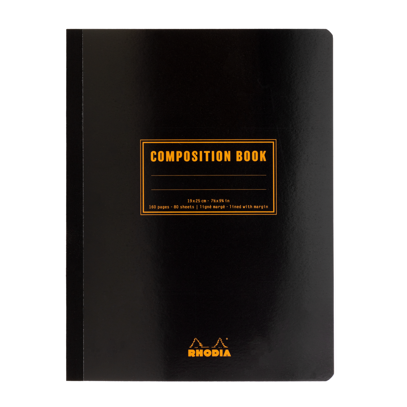190 x 250mm (7.5 x 9.75in) 80 sheets 160 pages 80g Line spacing 7mm Lines paper with Margin, college ruled Paper color Ivory Fountain pen friendly  Super smooth, acid-free, pH neutral Canvas-back thread bound  Lined with Margin, college ruled  Classic composition book cover 