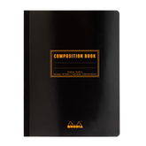 190 x 250mm (7.5 x 9.75in) 80 sheets 160 pages 80g Line spacing 7mm Lines paper with Margin, college ruled Paper color Ivory Fountain pen friendly  Super smooth, acid-free, pH neutral Canvas-back thread bound  Lined with Margin, college ruled  Classic composition book cover 