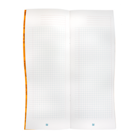 Clairefontaine Side Staple bound Notepad- Graph -Tangerine