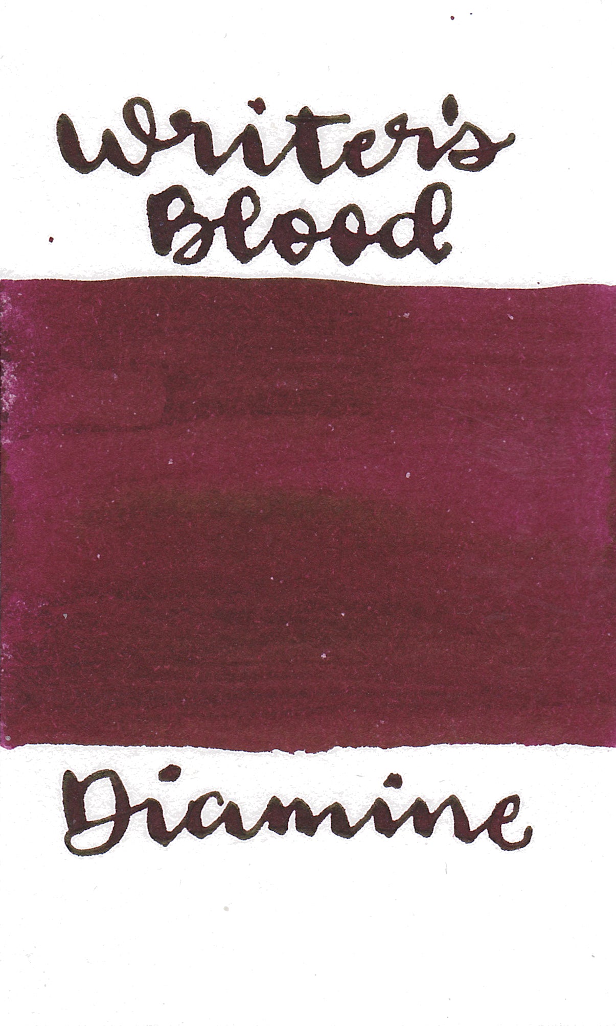 Diamine Writer's Blood Reddit Ink Project