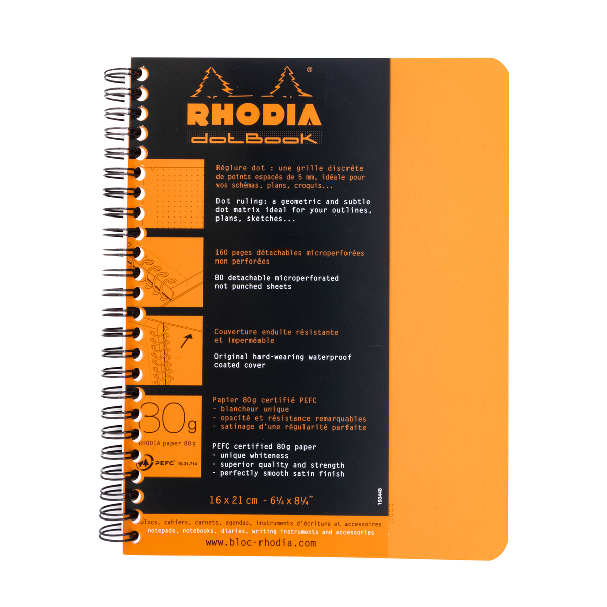 Rhodia Pad Wire Bound 6 X 8.25. Ready for shipping at